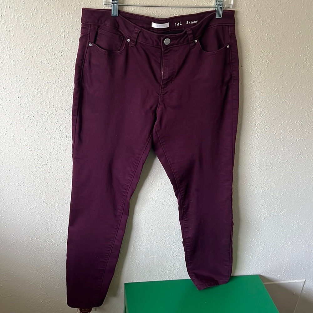 Lauren Conrad Maroon Jeans (14L)